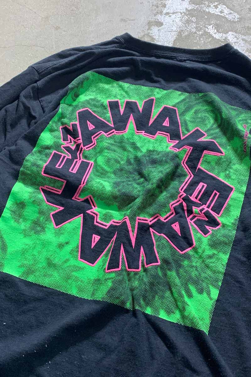 20AW L/S AWAKE DESIGN PRINT T-SHIRT / BLACK [SIZE: XL USED]