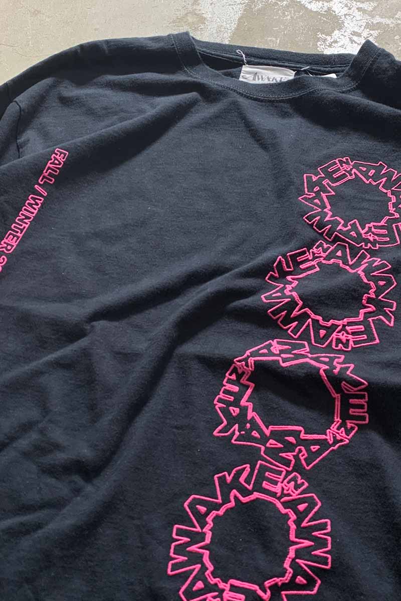 20AW L/S AWAKE DESIGN PRINT T-SHIRT / BLACK [SIZE: XL USED]