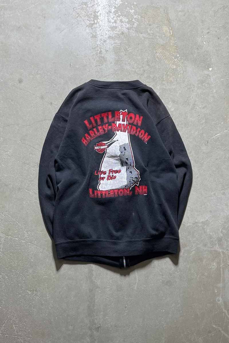 ZIP SWEATSHIRT / BLACK [SIZE:M USED]