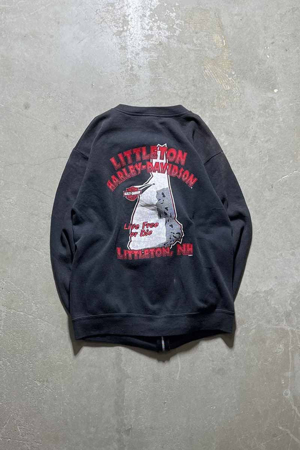 ZIP SWEATSHIRT / BLACK [SIZE:M USED]
