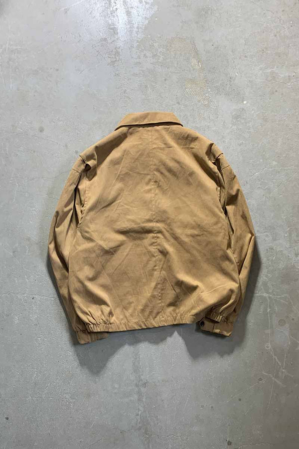 90'S VEGAN SUEDE ZIP JACKET / BEIGE [SIZE: L USED]