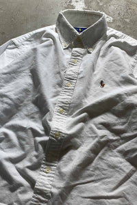 L/S B.D COTTON OXFORD CLASSIC FIT SHIRT / WHITE [SIZE: M USED]