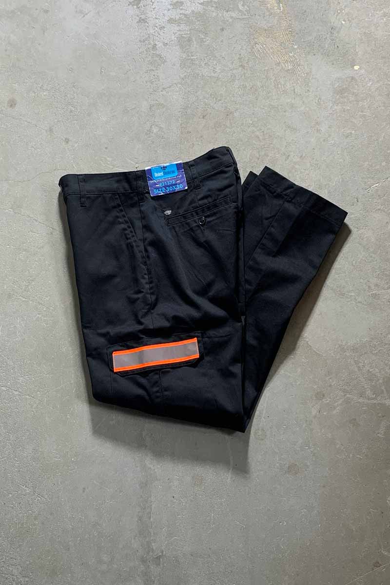 90'S REFLECTOR CARGO PANTS / BLACK[SIZE: W30L30 DEADSTOCK/NOS]