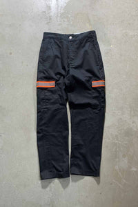 90'S REFLECTOR CARGO PANTS / BLACK[SIZE: W30L30 DEADSTOCK/NOS]