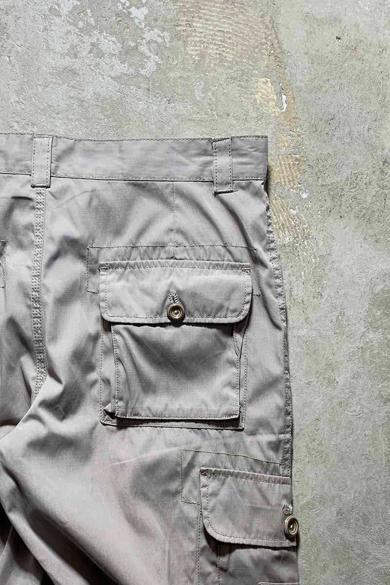 Y2K EARLY 00'S CARGO PANTS / LIGHT GRAY [SIZE: M USED]