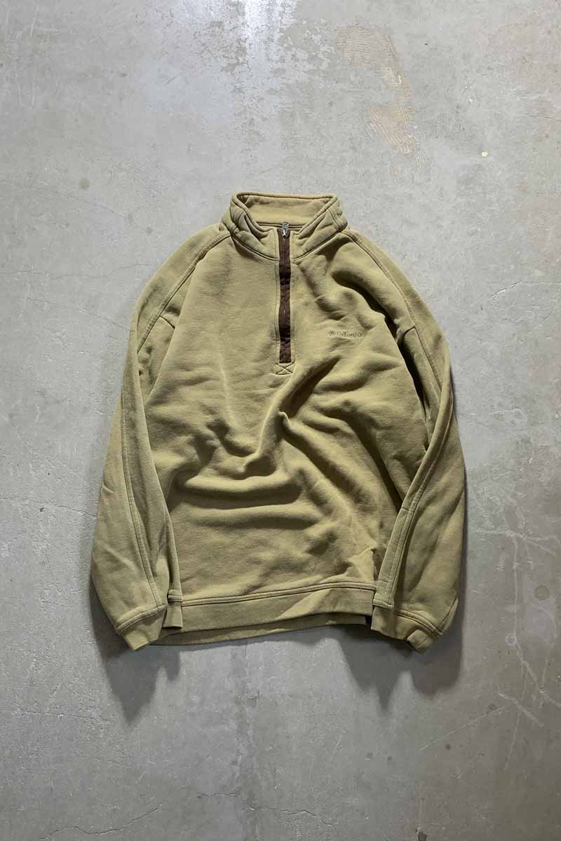 HALF ZIP SWEATSHIRT / KHAKI [SIZE: L USED]
