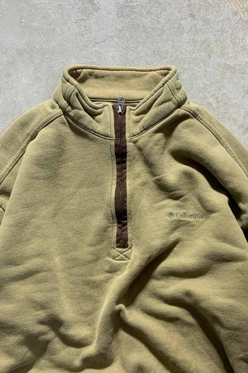 HALF ZIP SWEATSHIRT / KHAKI [SIZE: L USED]