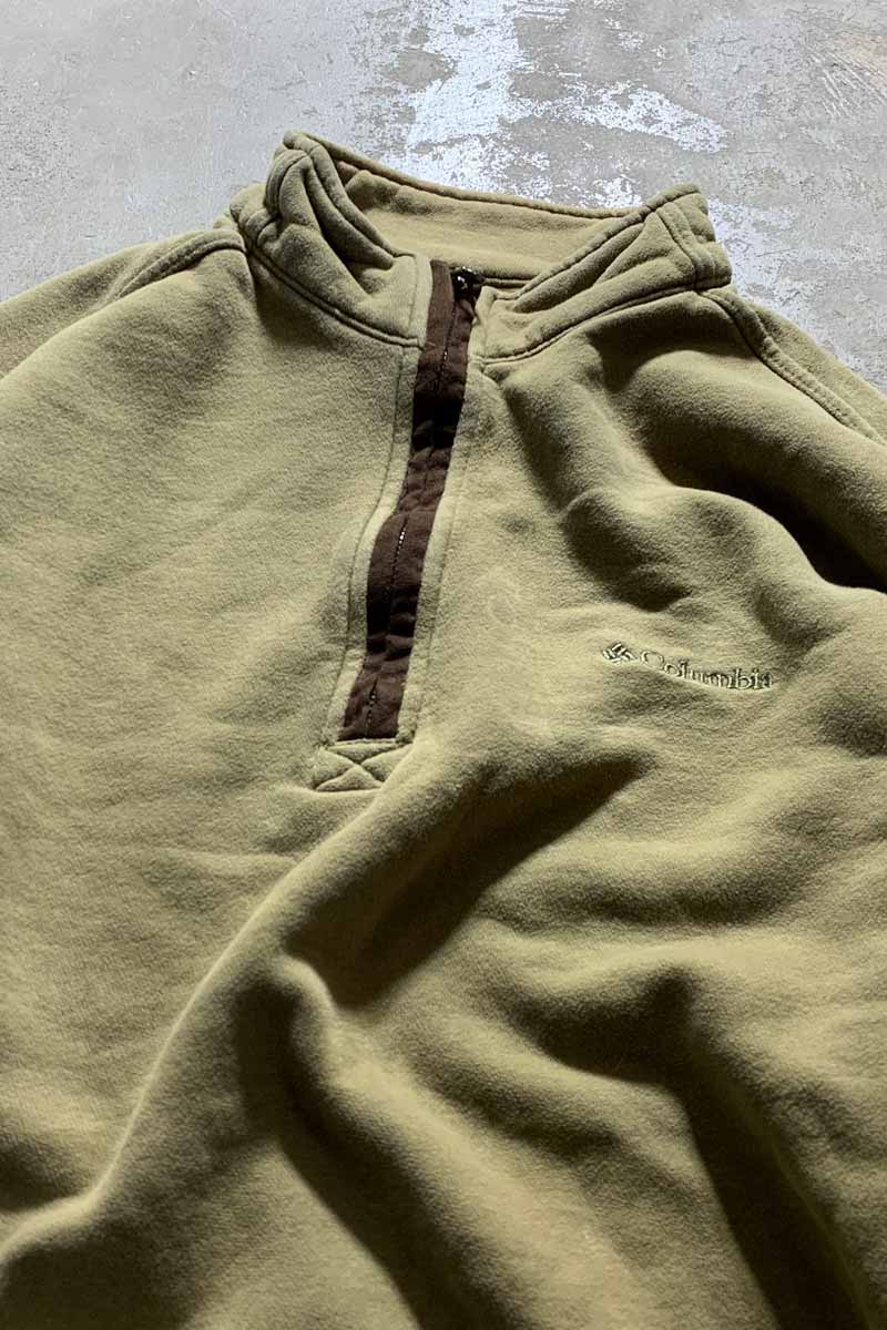 HALF ZIP SWEATSHIRT / KHAKI [SIZE: L USED]