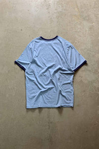 S/S MICKEY PRINT RINGER T-SHIRT / BLUE [SIZE: S USED]