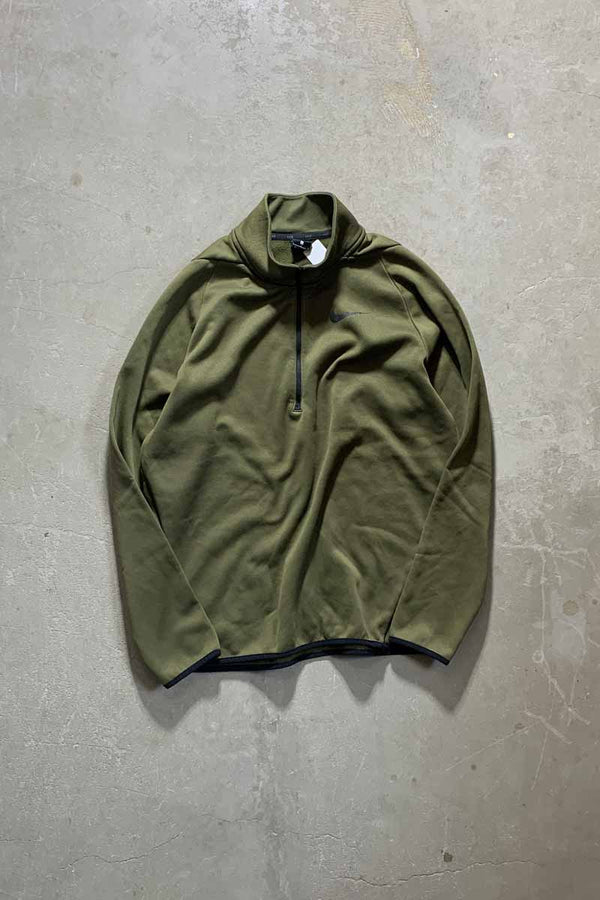 HALF ZIP SWEATSHIRT / KHAKI [SIZE: L USED]