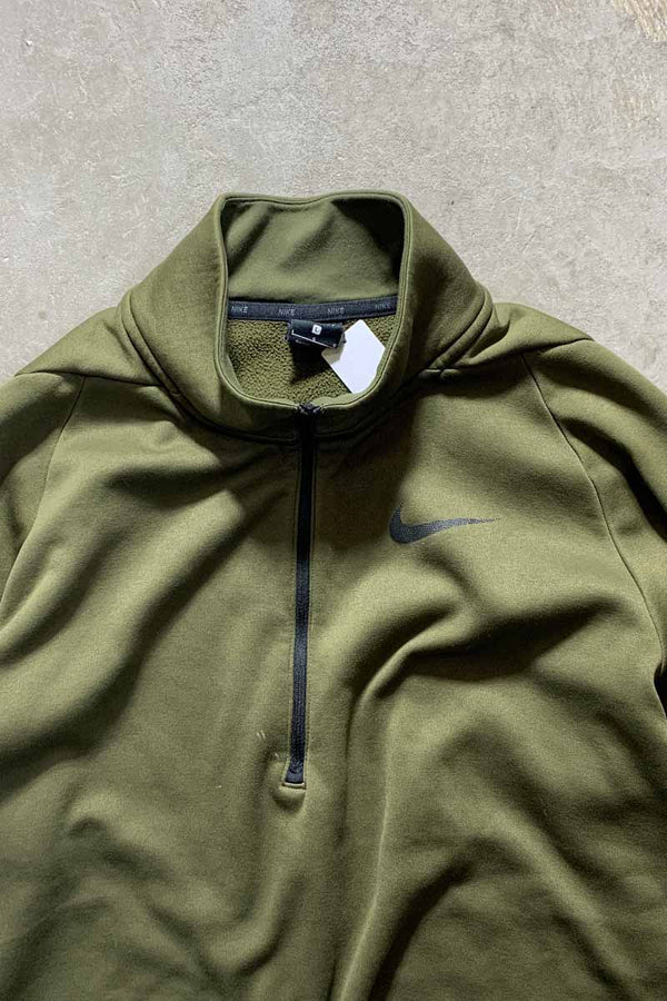 HALF ZIP SWEATSHIRT / KHAKI [SIZE: L USED]