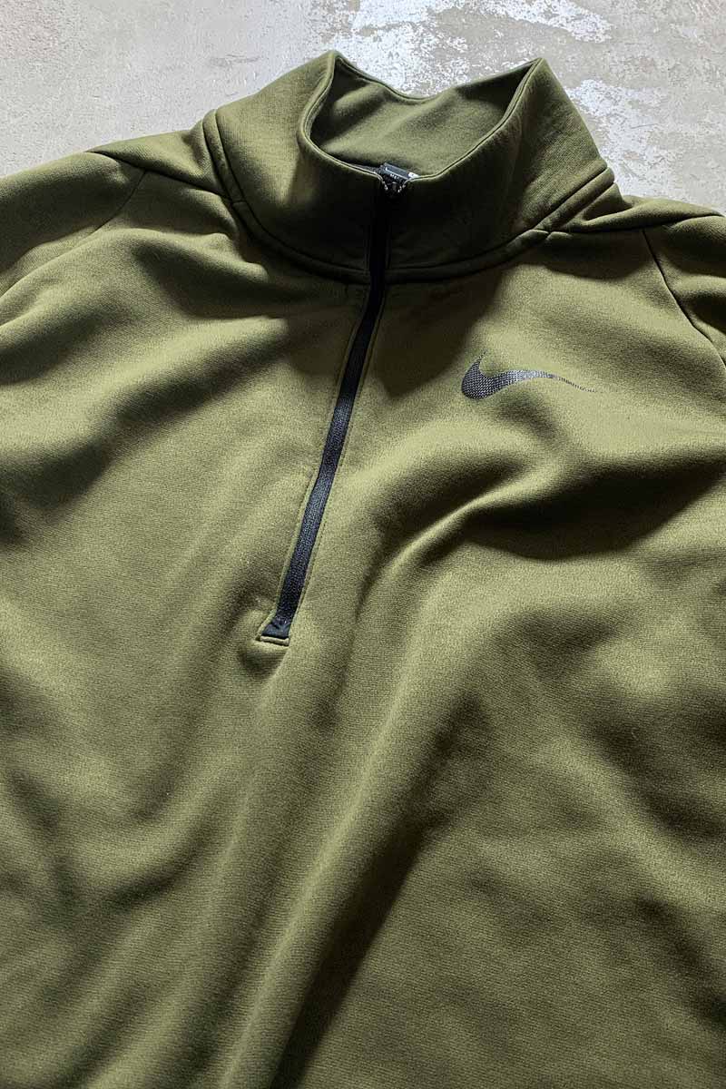 HALF ZIP SWEATSHIRT / KHAKI [SIZE: L USED]