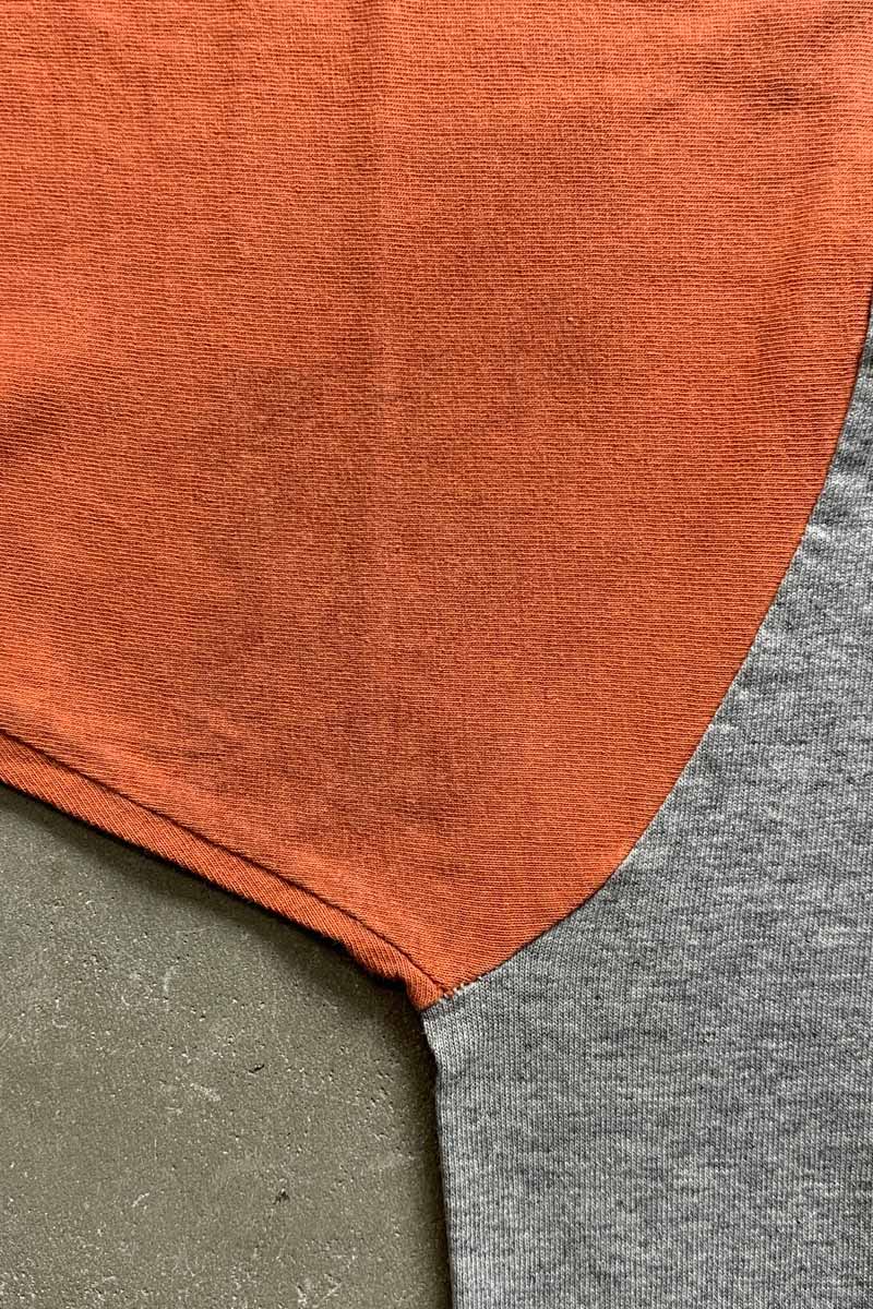 MADE IN MEXICO 90'S RINGER T-SHIRT / GRAY / ORANGE [SIZE: XL USED]