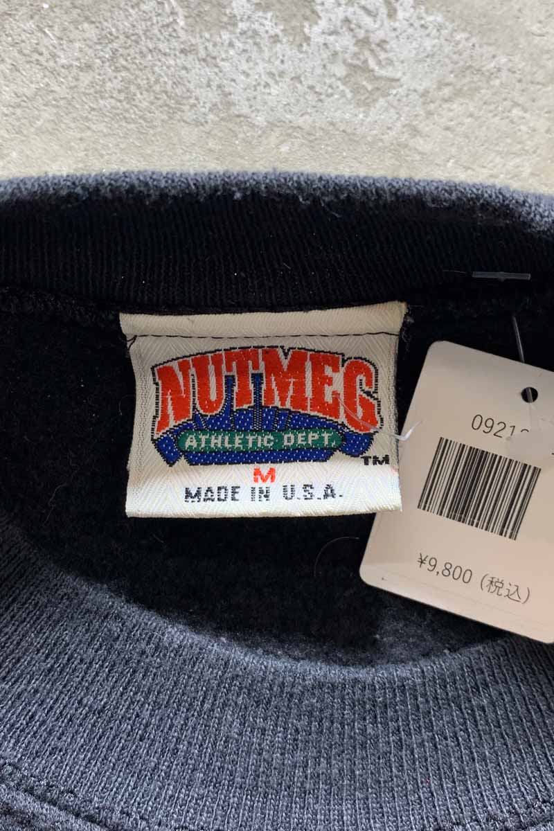 MADE IN USA 90'S NFL LA RAIDERS PRINT SWEATSHIRT / BLACK [SIZE: M USED]