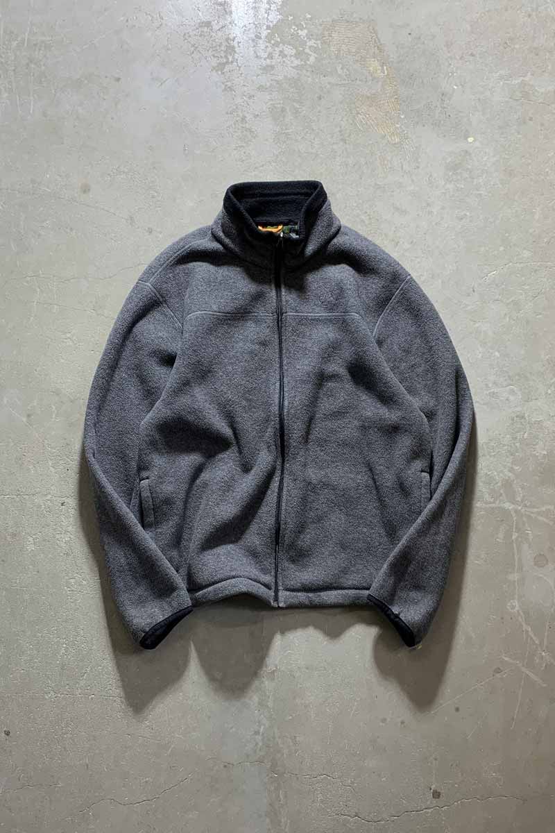 90'S ZIP UP FLEECE JACKET / CHARCOAL [SIZE: L USED]