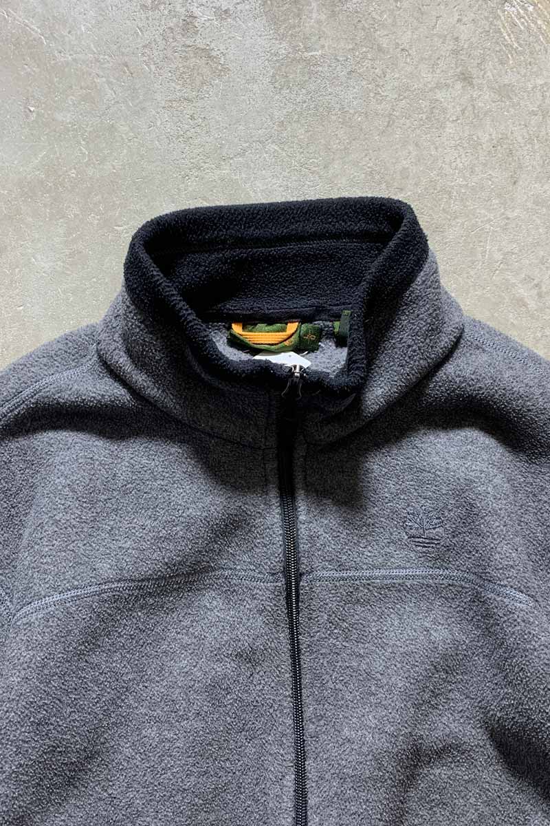 90'S ZIP UP FLEECE JACKET / CHARCOAL [SIZE: L USED]