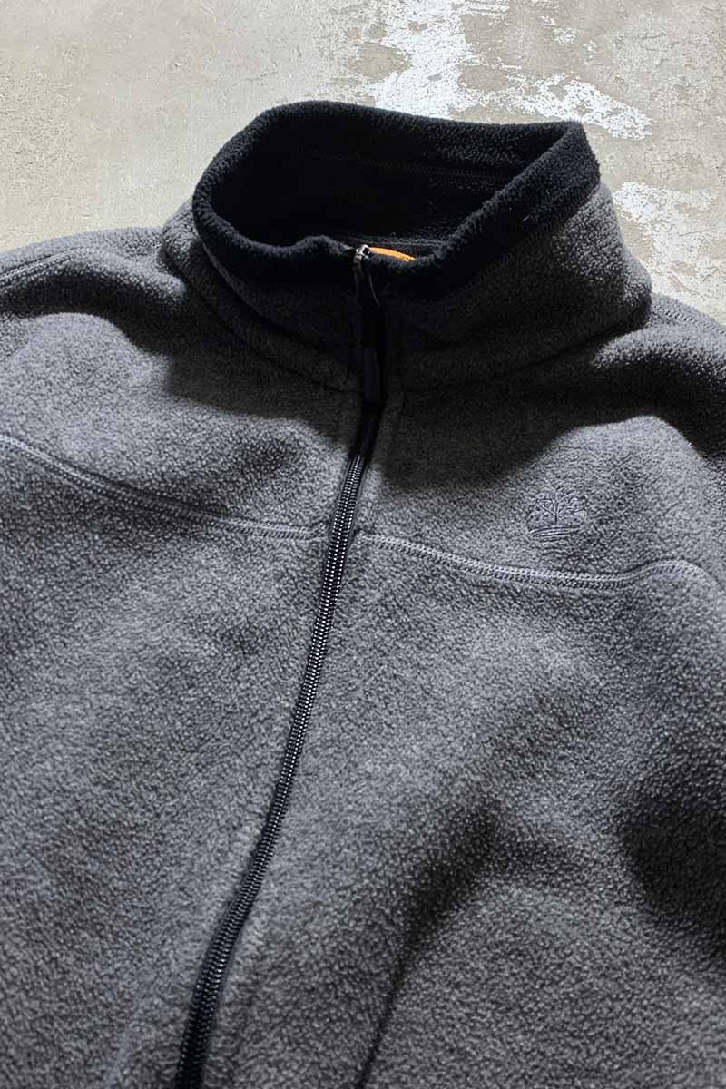 90'S ZIP UP FLEECE JACKET / CHARCOAL [SIZE: L USED]