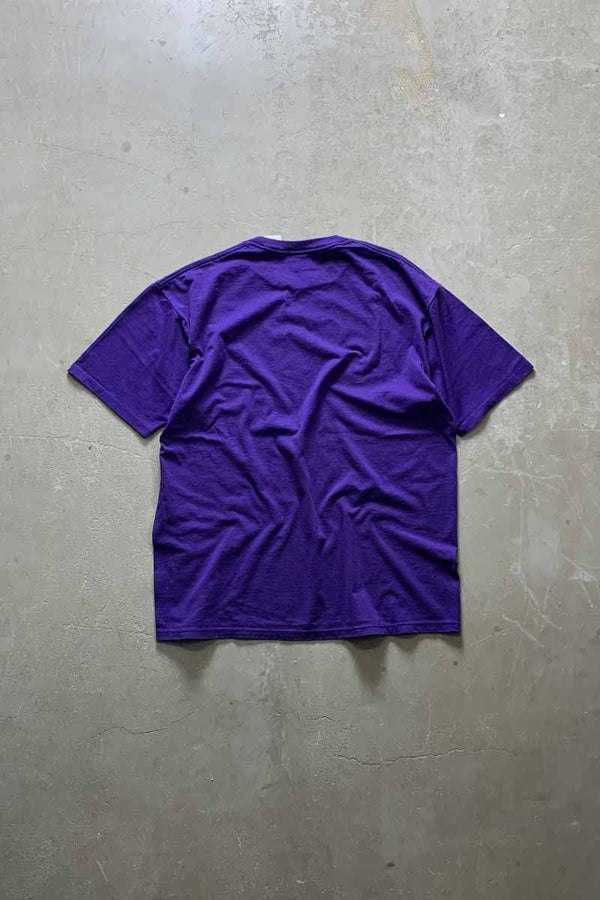 MADE IN USA 90'S S/S MICKEY FLORIDA PRINT CHARACTER T-SHIRT / PURPLE [SIZE: XL USED]