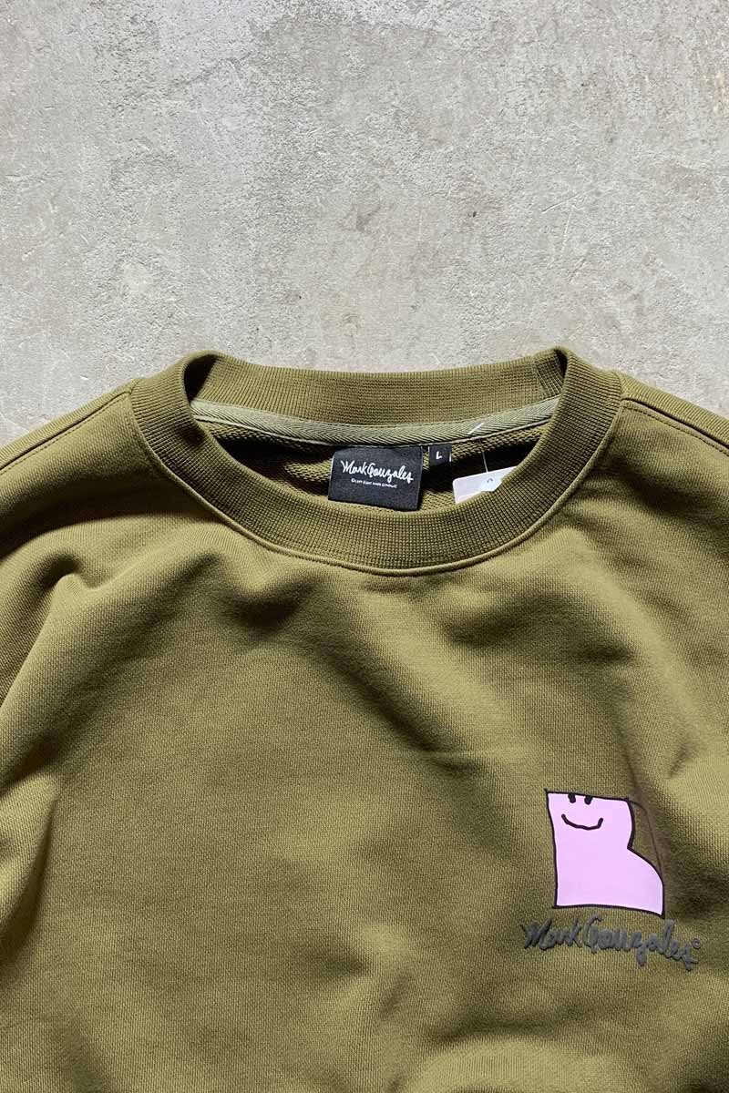 BACK PRINT SWEATSHIRT / KHAKI [SIZE: L USED]