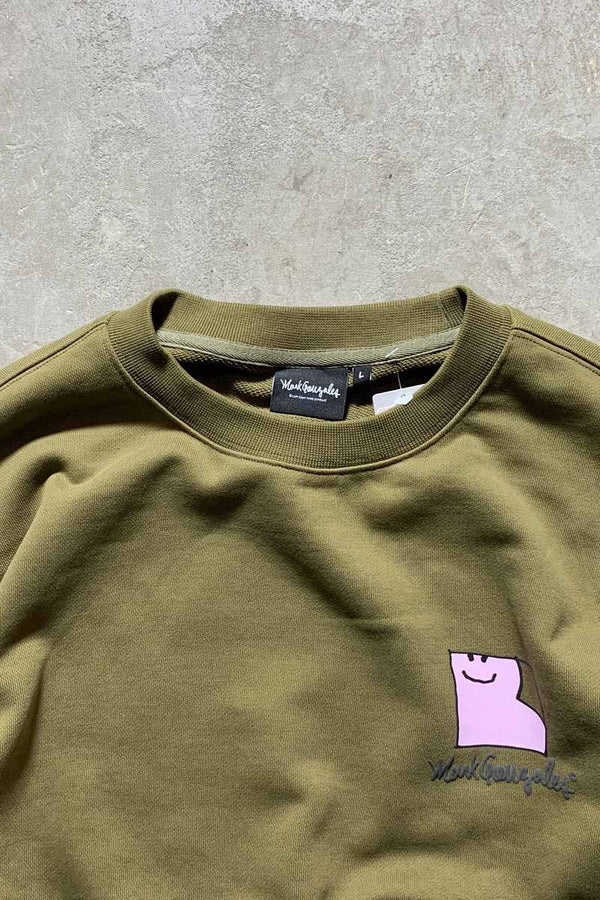 BACK PRINT SWEATSHIRT / KHAKI [SIZE: L USED]