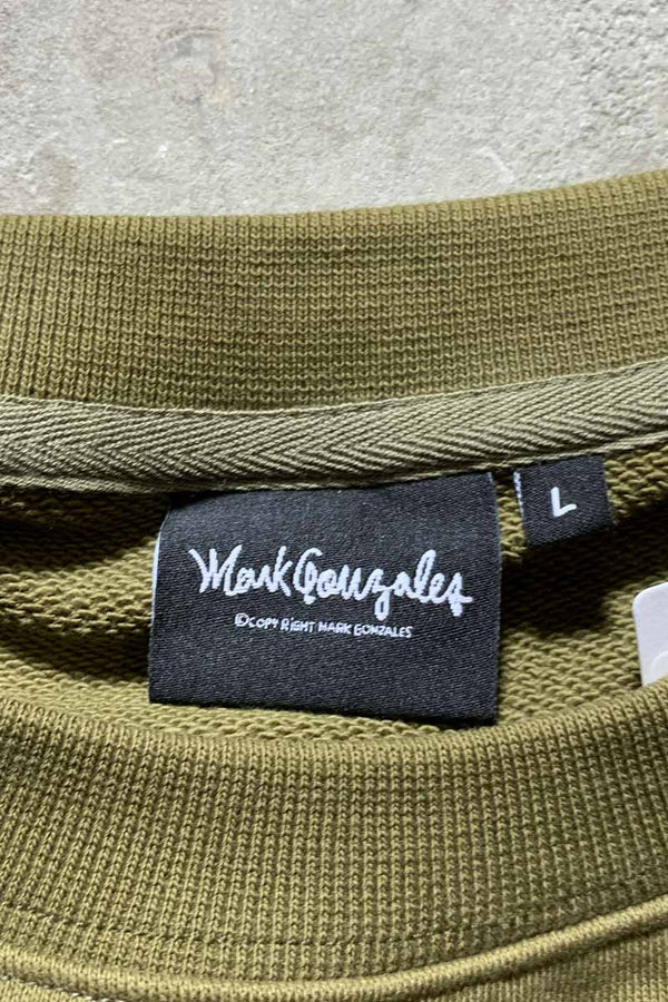 BACK PRINT SWEATSHIRT / KHAKI [SIZE: L USED]