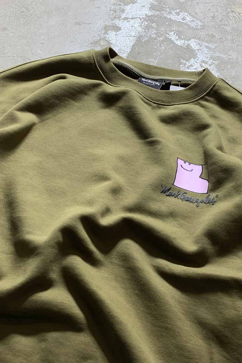 BACK PRINT SWEATSHIRT / KHAKI [SIZE: L USED]