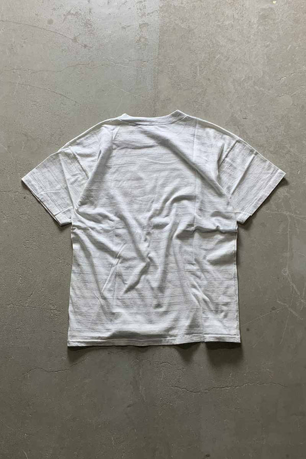 MADE IN USA 90'S S/S OAKLEY PRINT BORDER T-SHIRT / GRAY [SIZE: L USED]
