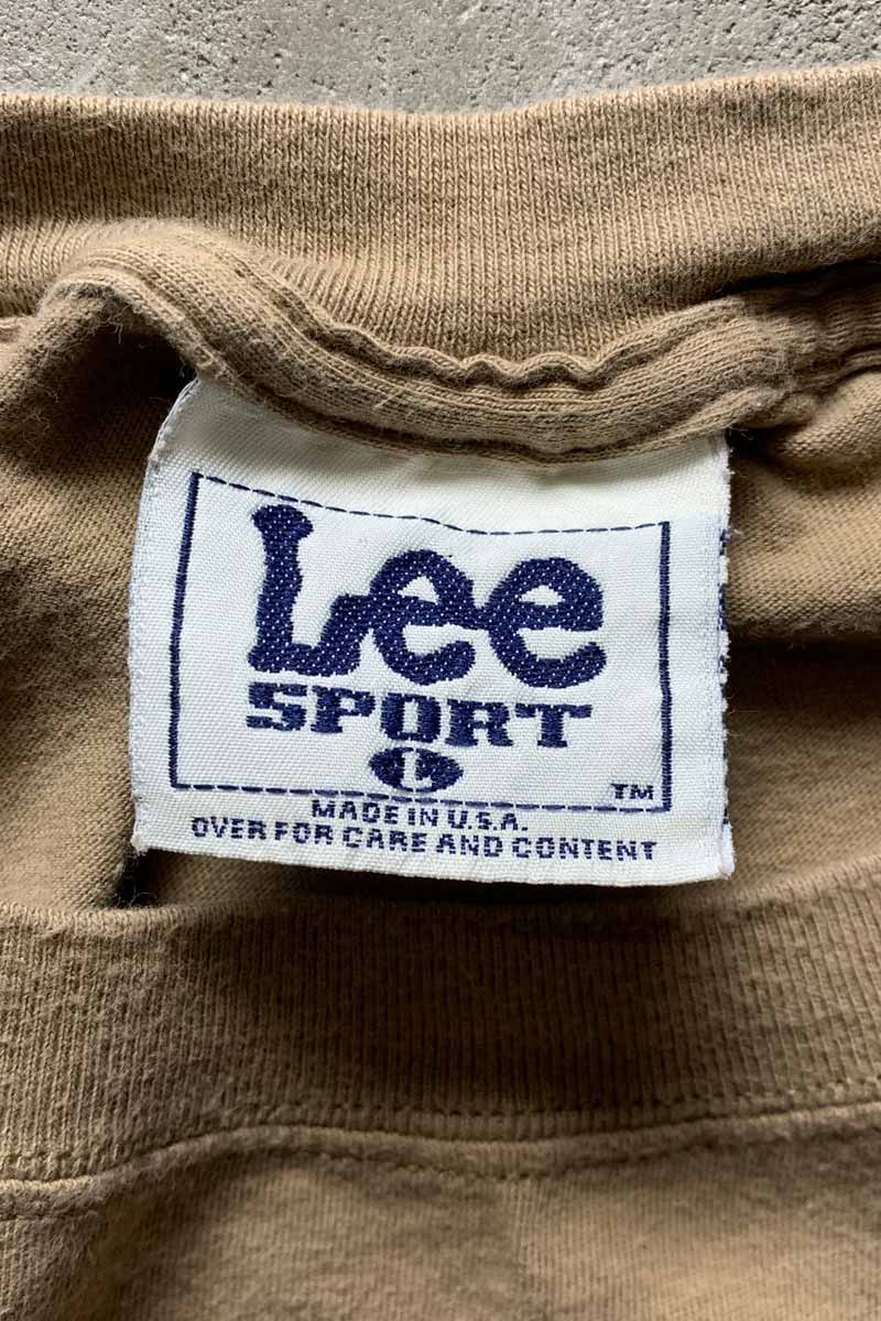 MADE IN USA 90'S S/S NFL NY JET EMBROIDERED SPORT T-SHIRT / BEIGE [SIZE: L USED]