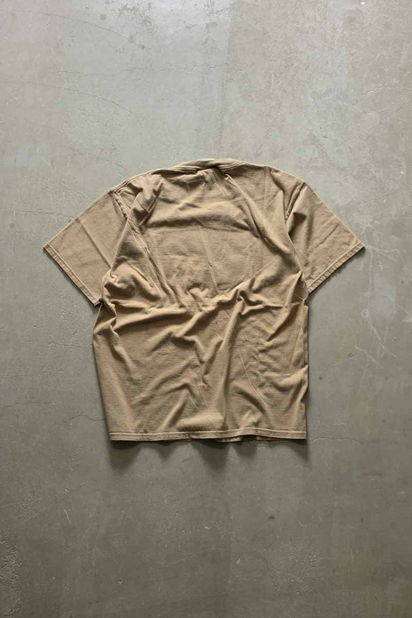 MADE IN USA 90'S S/S NFL NY JET EMBROIDERED SPORT T-SHIRT / BEIGE [SIZE: L USED]