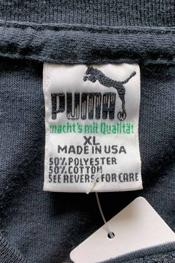 MADE IN USA 90'S S/S PUMA LOGO PRINT T-SHIRT / BLACK [SIZE: XL DEADSTOCK/NOS]