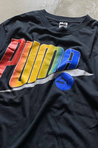 MADE IN USA 90'S S/S PUMA LOGO PRINT T-SHIRT / BLACK [SIZE: XL DEADSTOCK/NOS]