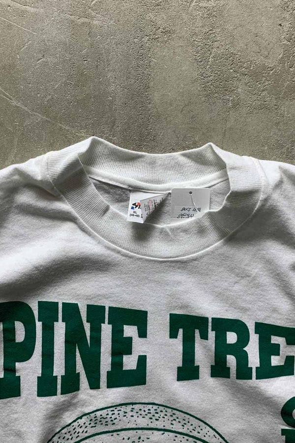 MADE IN USA 80'S S/S PINE TREE PRINT T-SHIRT / WHITE [SIZE: XL USED]