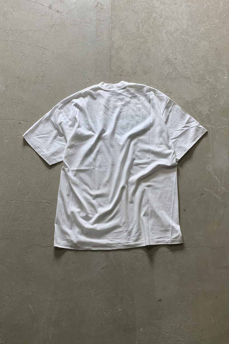 MADE IN USA 80'S S/S PINE TREE PRINT T-SHIRT / WHITE [SIZE: XL USED]