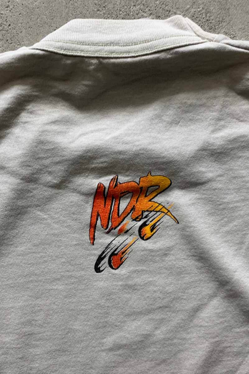 MADE IN USA 96'S S/S DERBY ON THE BRAIN ART T-SHIRT / BEIGE [SIZE: XL USED]