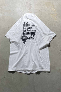 MADE IN USA 90'S S/S ROLLAND SMITH FACE PRINT MOVIE T-SHIRT / WHITE [SIZE: L USED]