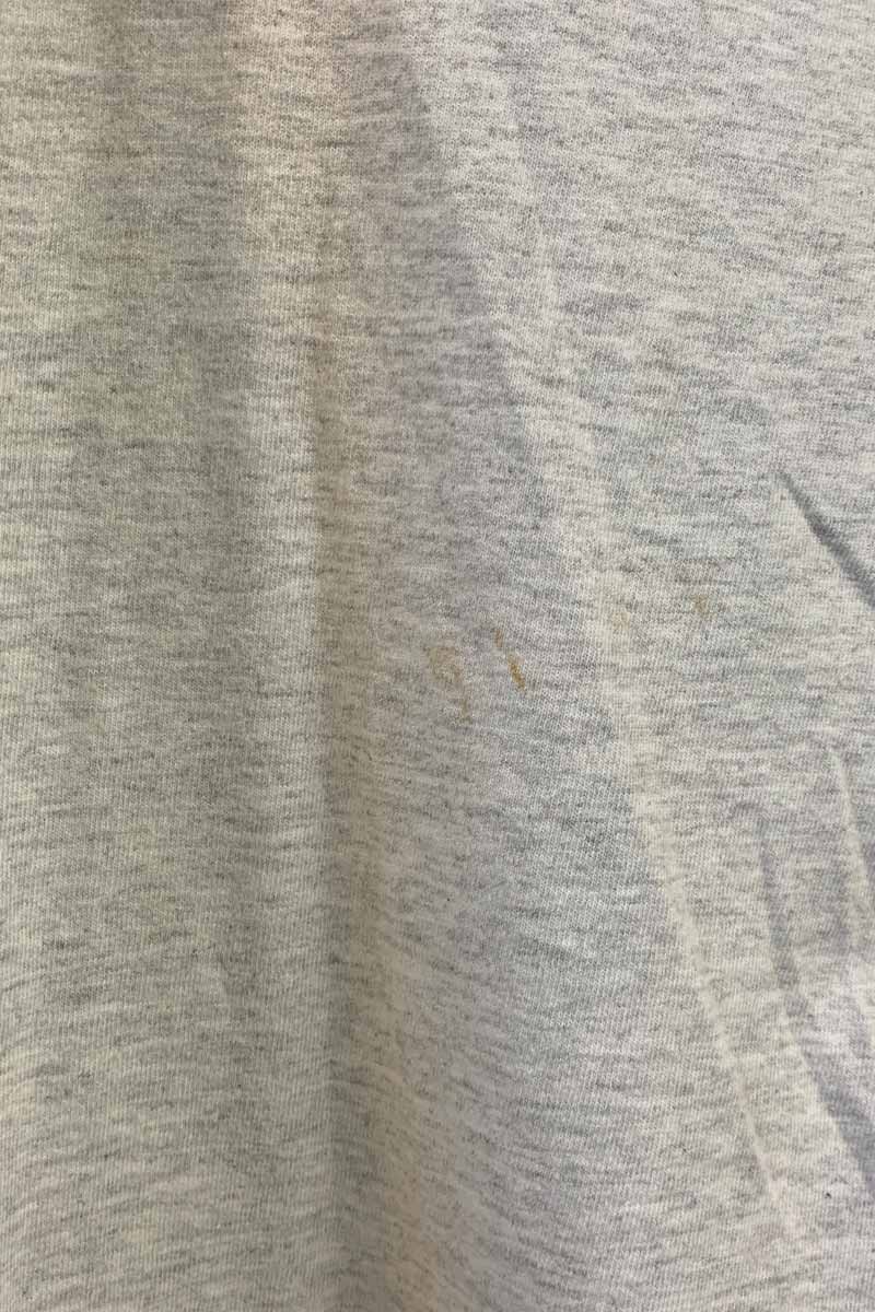 MADE IN USA 90'S S/S NYU BACK PRINT COLLEGE T-SHIRT / GRAY [SIZE: L USED]