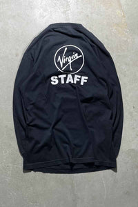 90'S L/S PHILADELPHIA STAFF PRNT T-SHIRT / BLACK [SIZE: L USED]