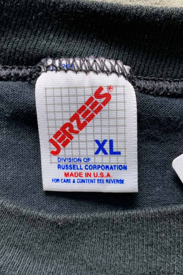 MADE IN USA 80'S S/S THE PLANET CAPE COD PRINT T-SHIRT / BLACK [SIZE: XL USED]
