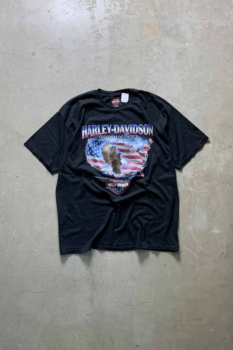MADE IN MEXICO 09'S S/S FREEDOM OF CHOICE PRINT MOTOR CYCLE T-SHIRT / BLACK [SIZE: XL USED]