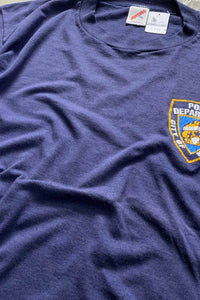 MADE IN USA 90'S S/S NYPD PRINT T-SHIRT / NAVY [SIZE: XL USED]