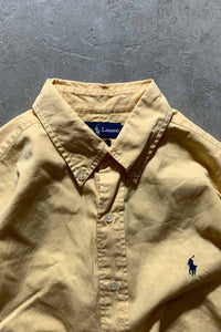 90'S L/S B.D COTTON CLASSIC FIT SHIRT / YELLOW [SIZE: L USED]