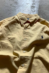90'S L/S B.D COTTON CLASSIC FIT SHIRT / YELLOW [SIZE: L USED]