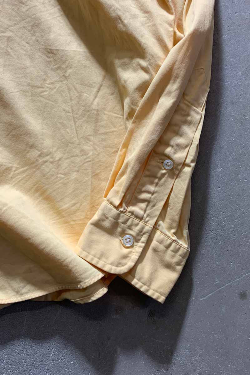 90'S L/S B.D COTTON CLASSIC FIT SHIRT / YELLOW [SIZE: L USED]