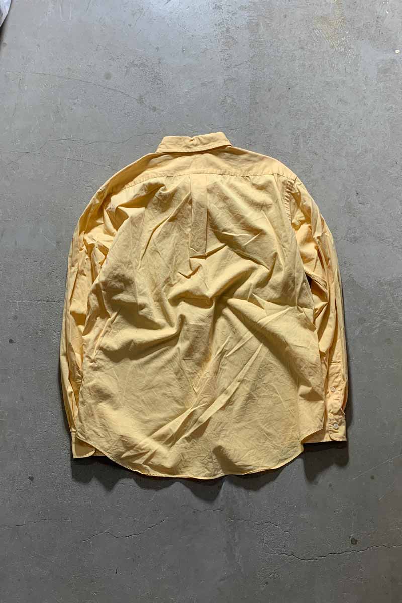 90'S L/S B.D COTTON CLASSIC FIT SHIRT / YELLOW [SIZE: L USED]