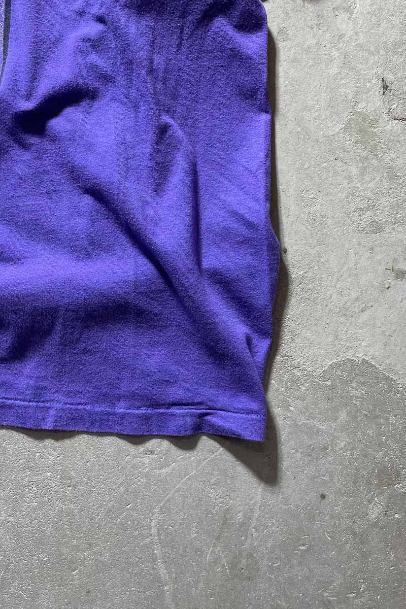 90'S S/S SOLUTIONS PRINT T-SHIRT / PURPLE [SIZE: XL USED]