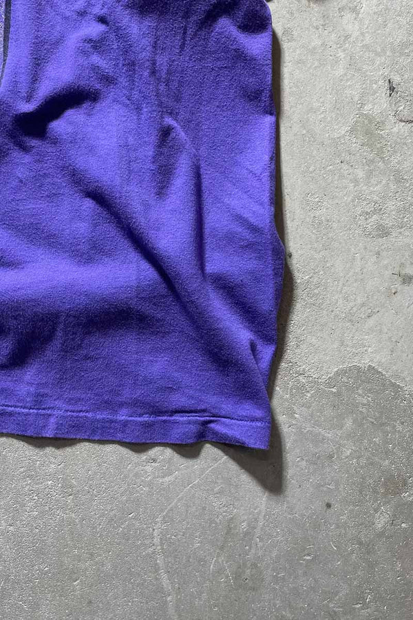 90'S S/S SOLUTIONS PRINT T-SHIRT / PURPLE [SIZE: XL USED]