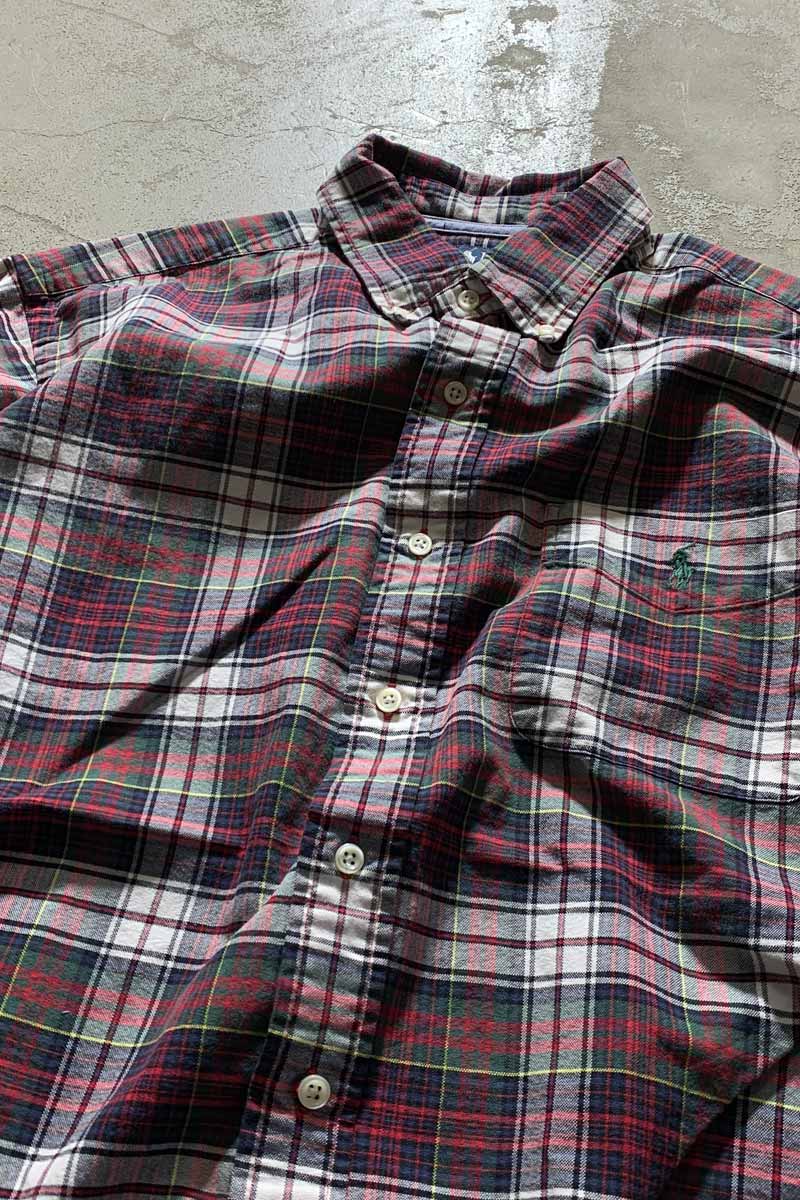 90's L/S B.D. Cotton Check Shirt / Multi [Size: L Used]