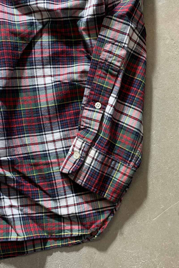 90's L/S B.D. Cotton Check Shirt / Multi [Size: L Used]