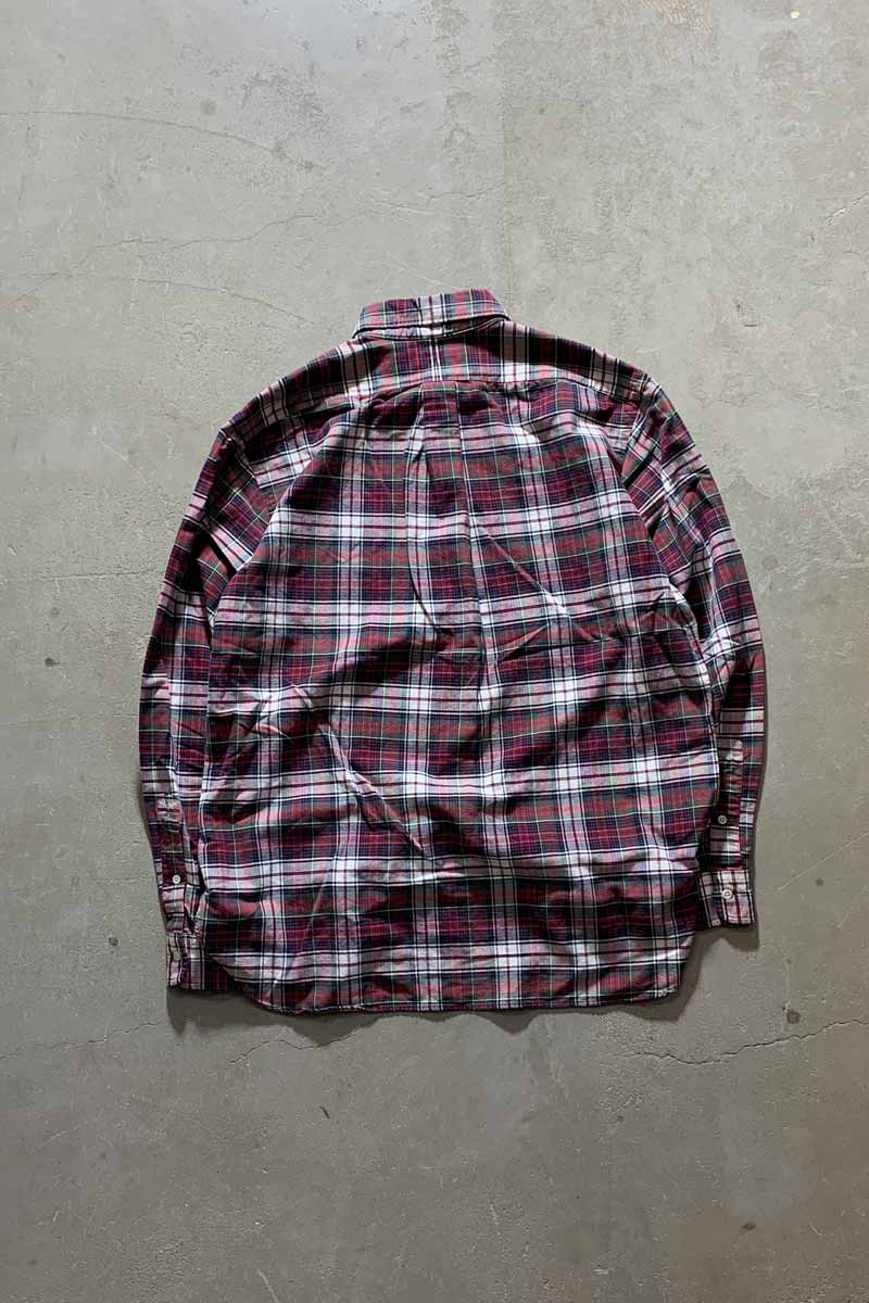 90's L/S B.D. Cotton Check Shirt / Multi [Size: L Used]