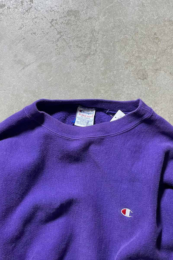 MADE IN USA 90'S REVERSE WEAVE ONE POINT SWEATSHIRT / PURPLE [SIZE:2XL USED]